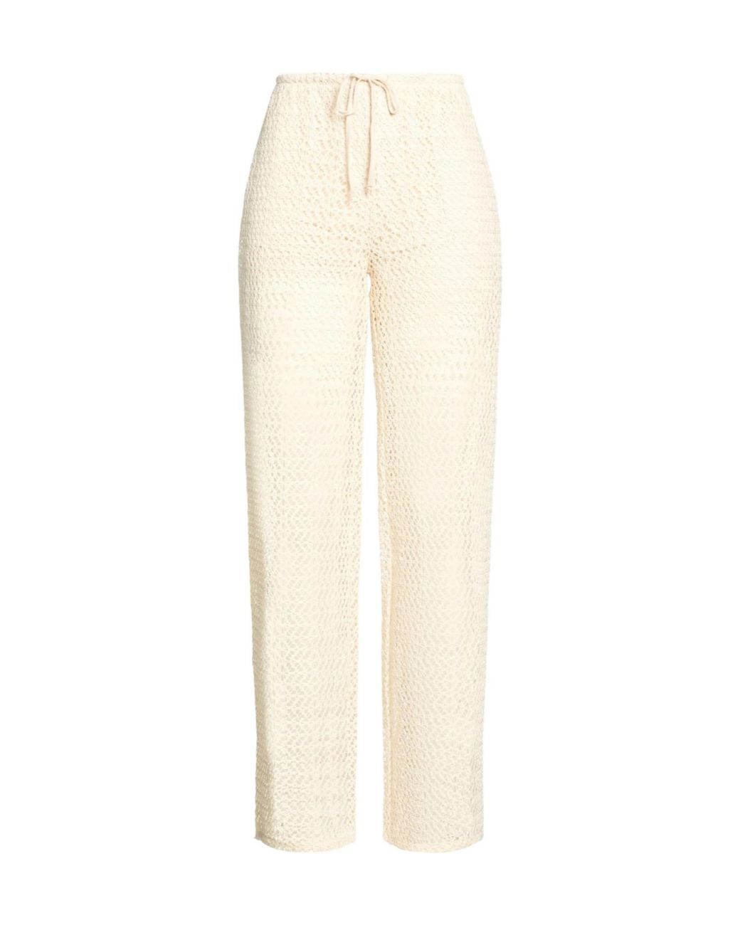 Rag & Bone White Straight-Leg Trousers