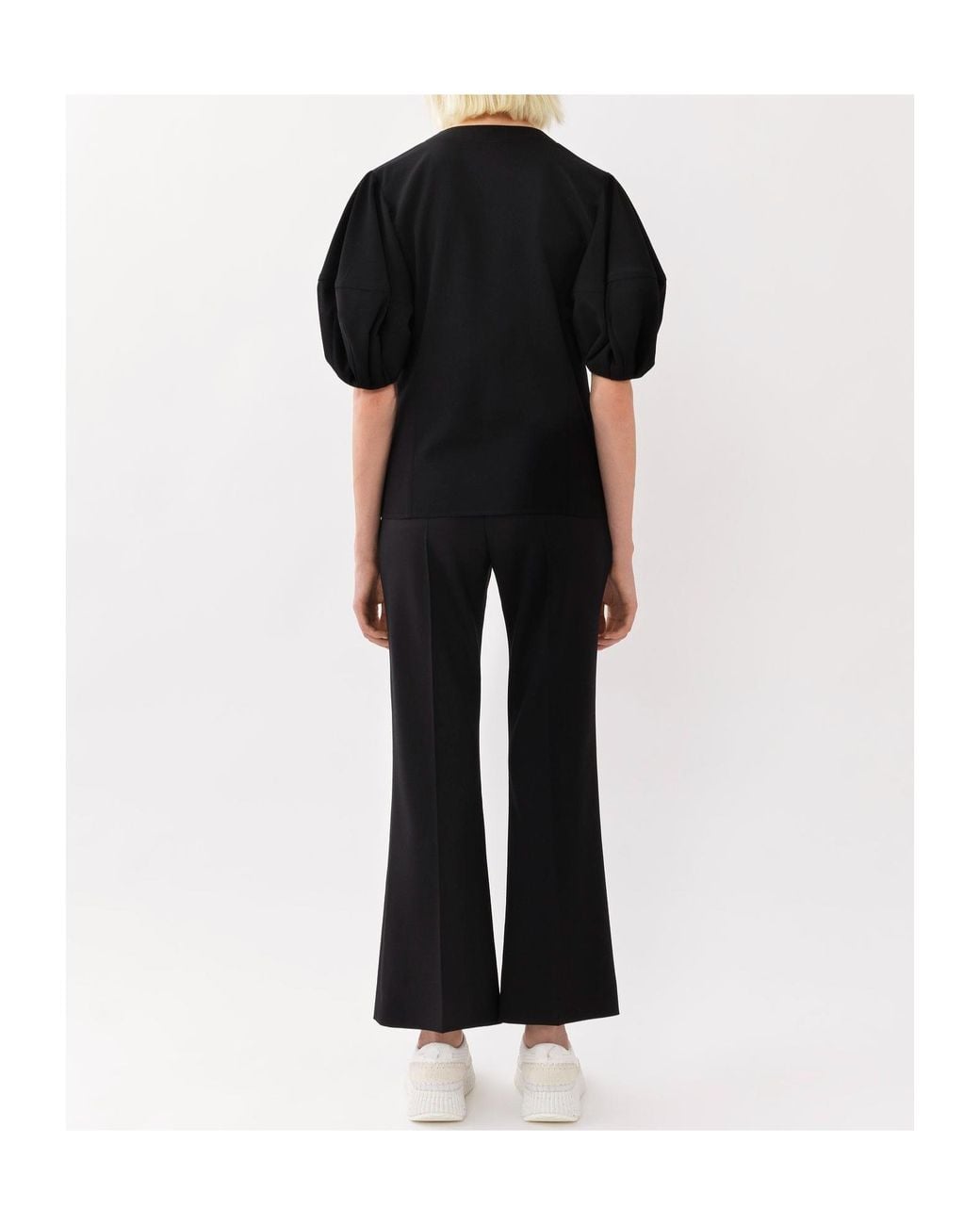Chloé Black Cropped Flared Trousers