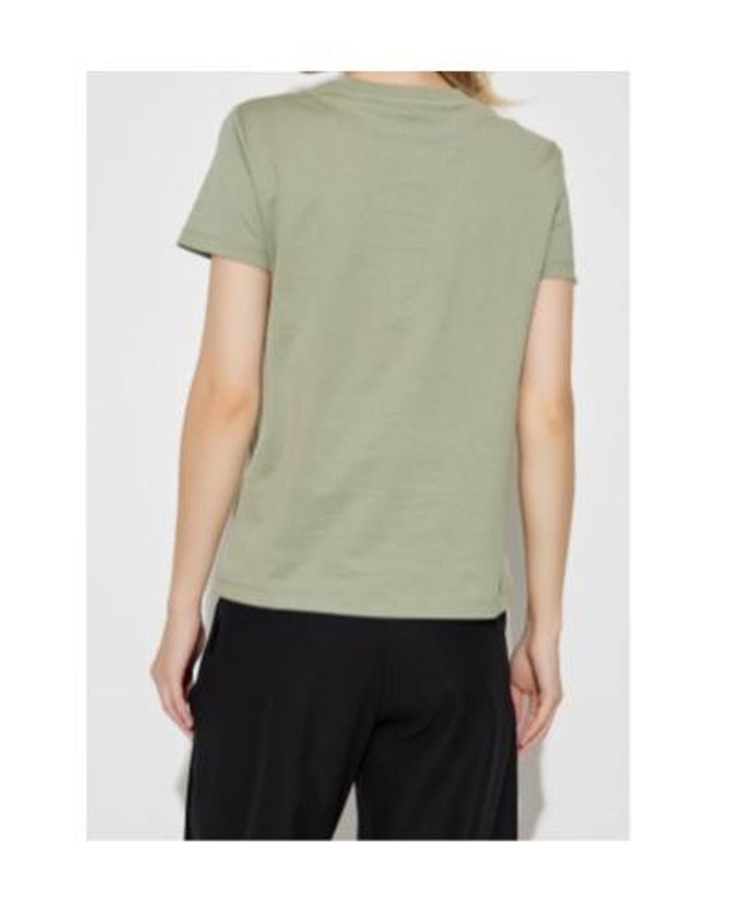 Max Mara Green Papaia Logo Embroidered Crewneck T-Shirt