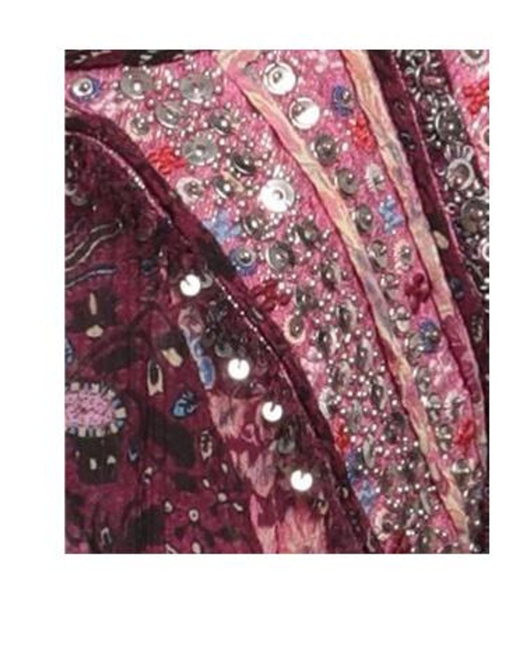 Isabel Marant Pink Fashion Multi-Color Long Sleeve Chiffon Blouse