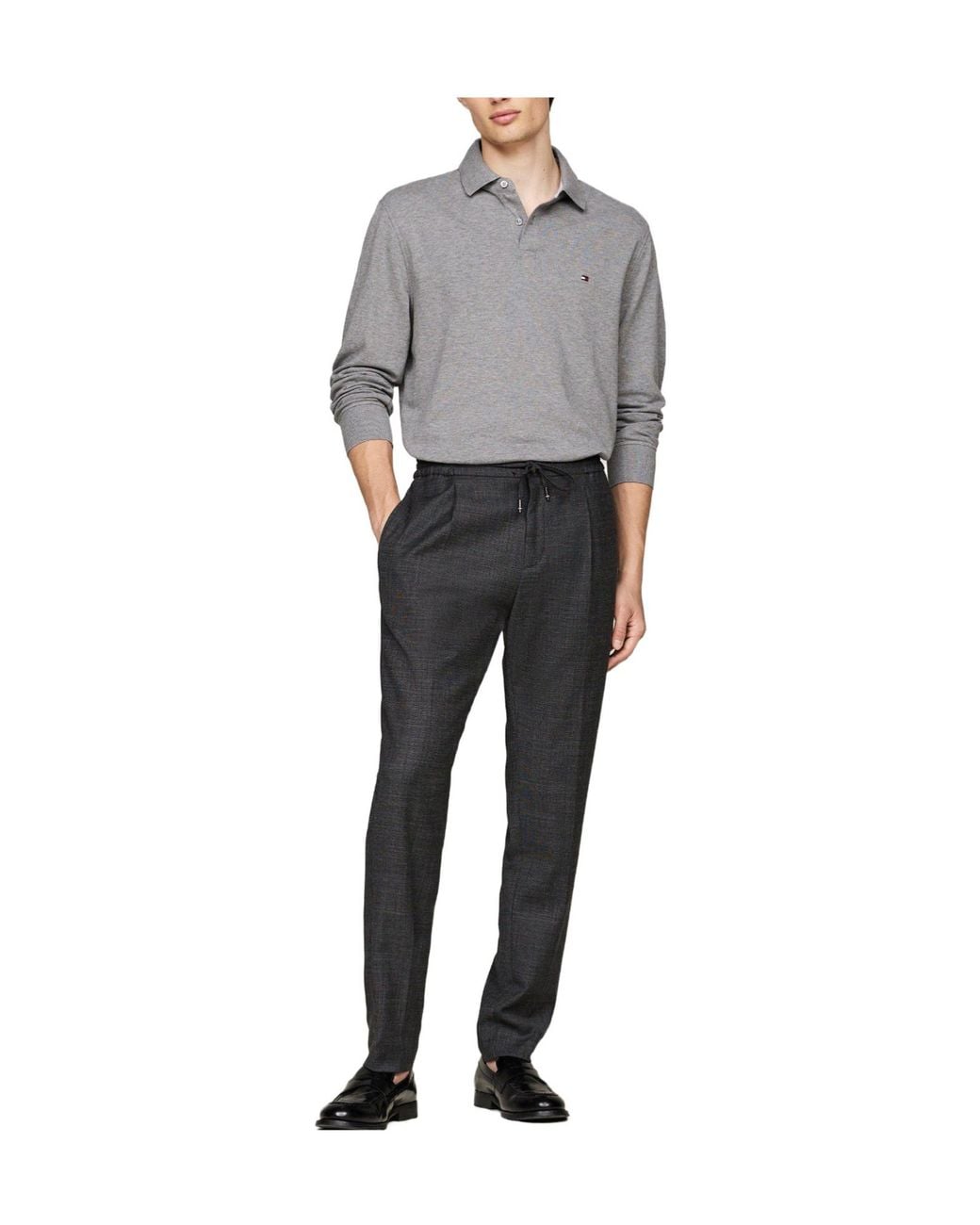 Tommy Hilfiger Gray Long Sleeve Polo Shirt for men