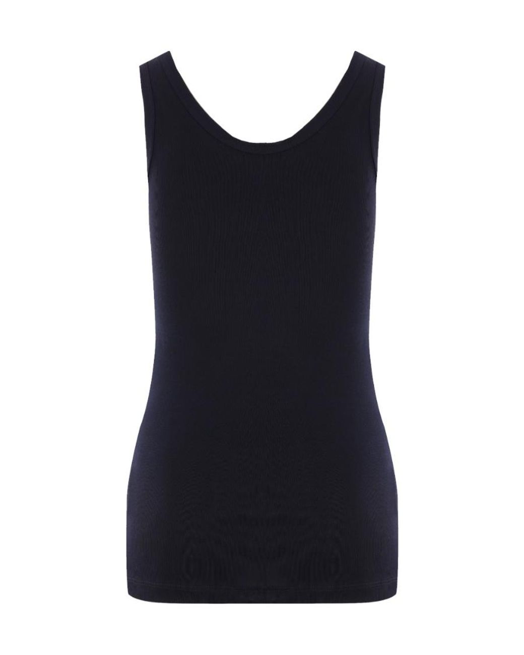 Prada Blue Logo Plaque Sleeveless Tank Top