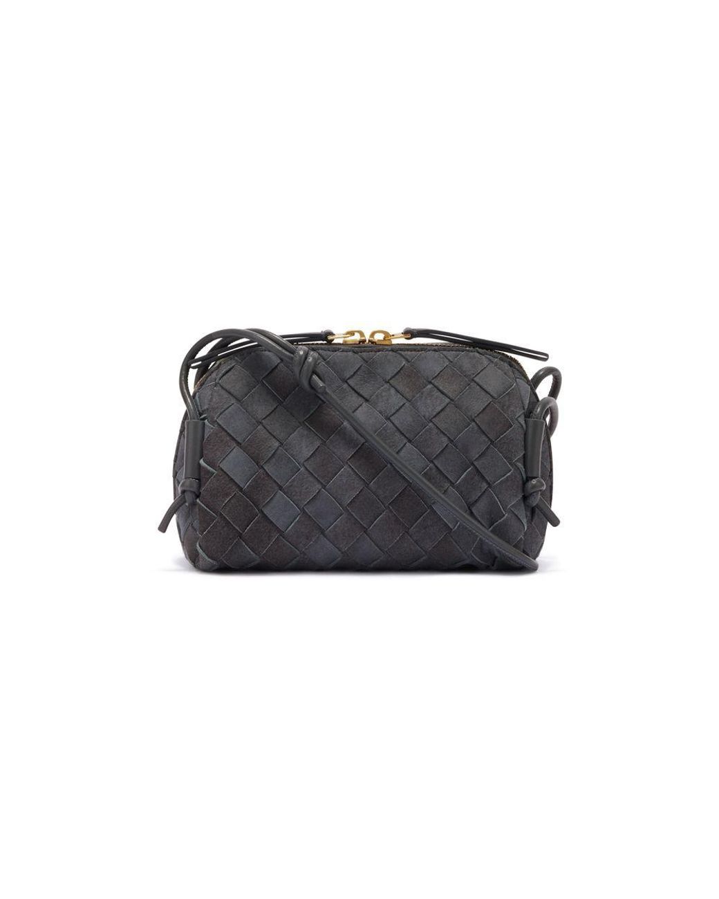 Bottega Veneta Black Woven Crossbody Bag