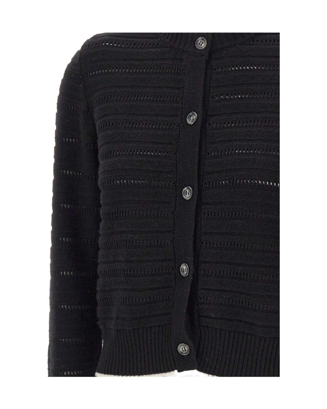 Marella Blue Note Textured Knit Cardigan
