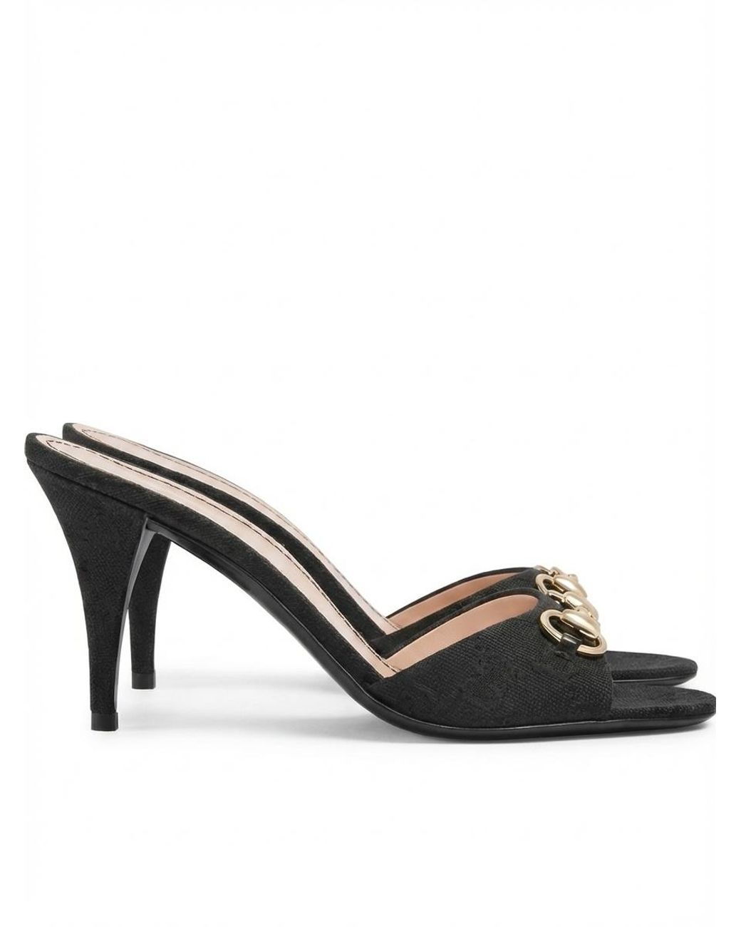 Gucci Multicolor Horsebit Slider Heeled Sandals