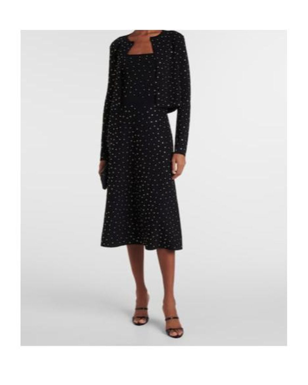 Altuzarra Black Ferris Embellished Cropped Cardigan
