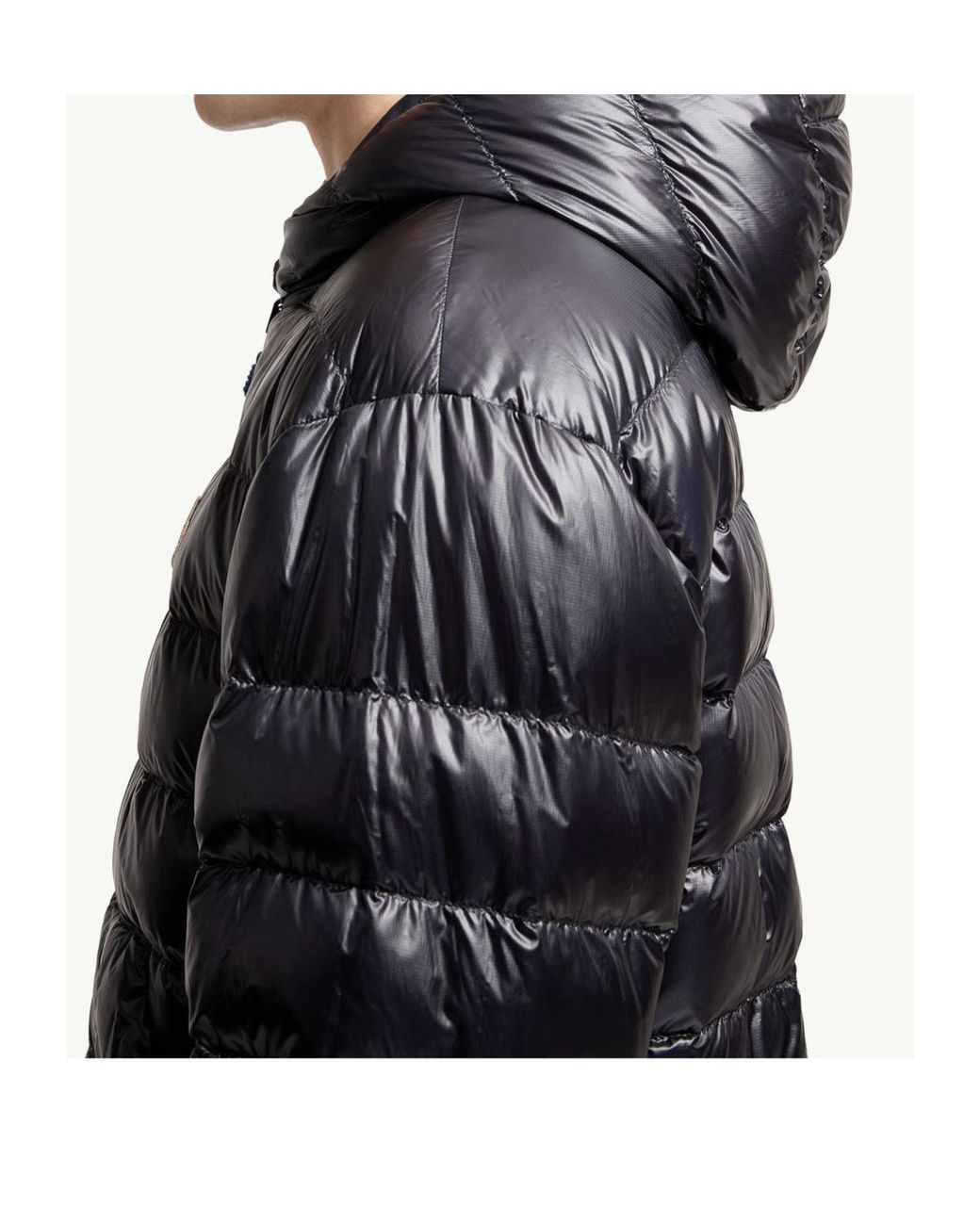 Moncler Blue Grenoble Logo Patch Reversible Jacket for men