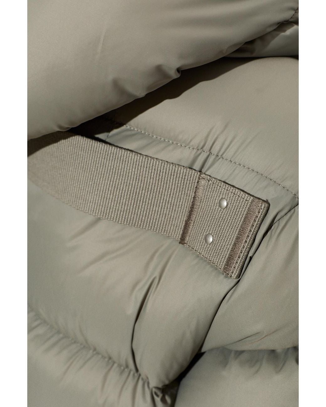 Rick Owens Gray Hooded Short Down Jacket