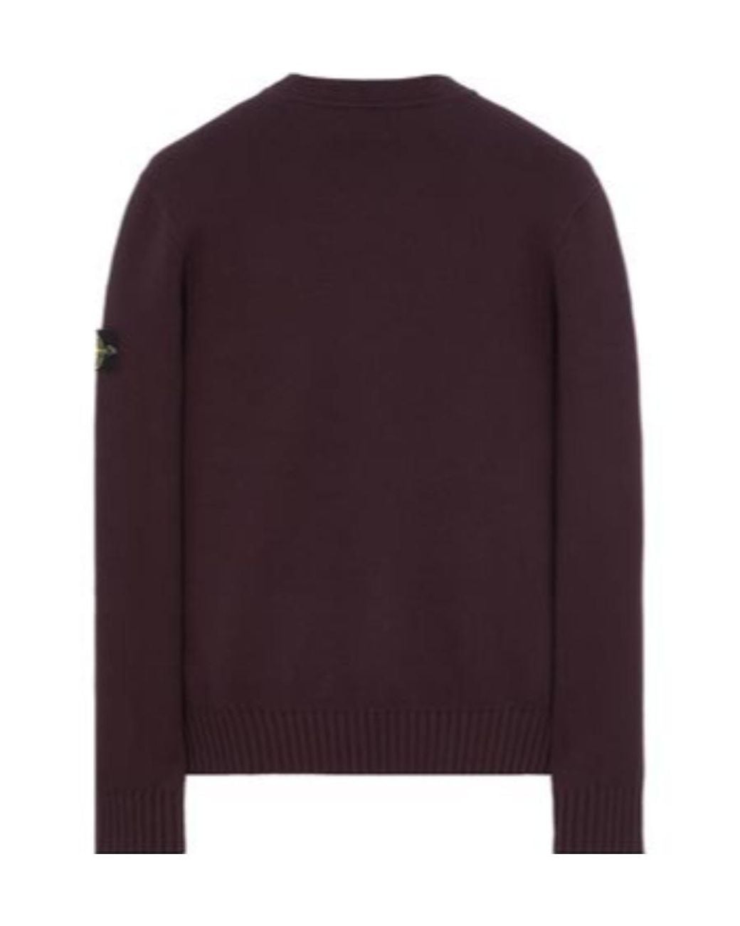 Stone Island Purple Compass-Patch Waffle-Knit Jumper for men