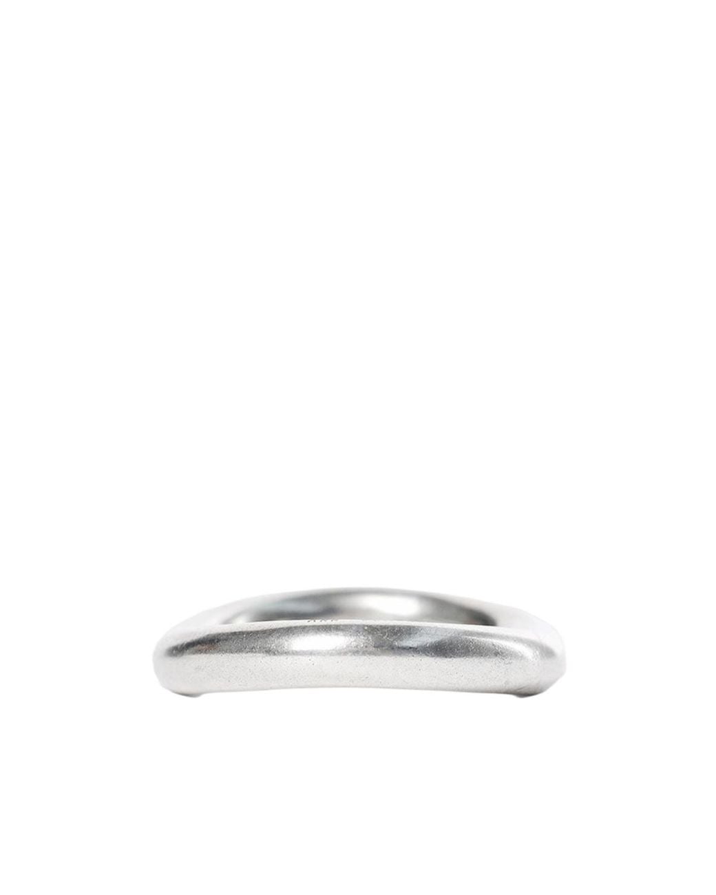 Ann Demeulemeester White Plain Hoop Ring for men