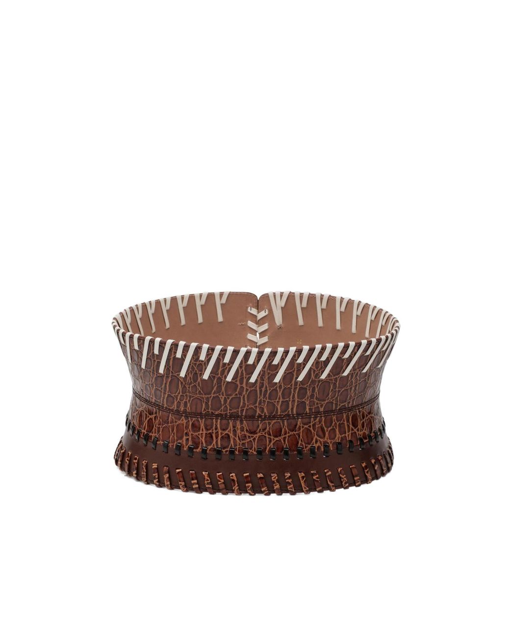 Dries Van Noten Brown Lace-Up Belt