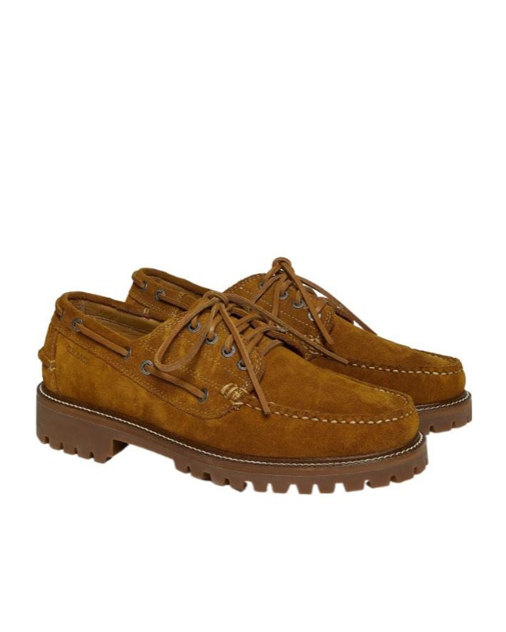 G.H.BASS Brown Laced Moccasin Shoes for men