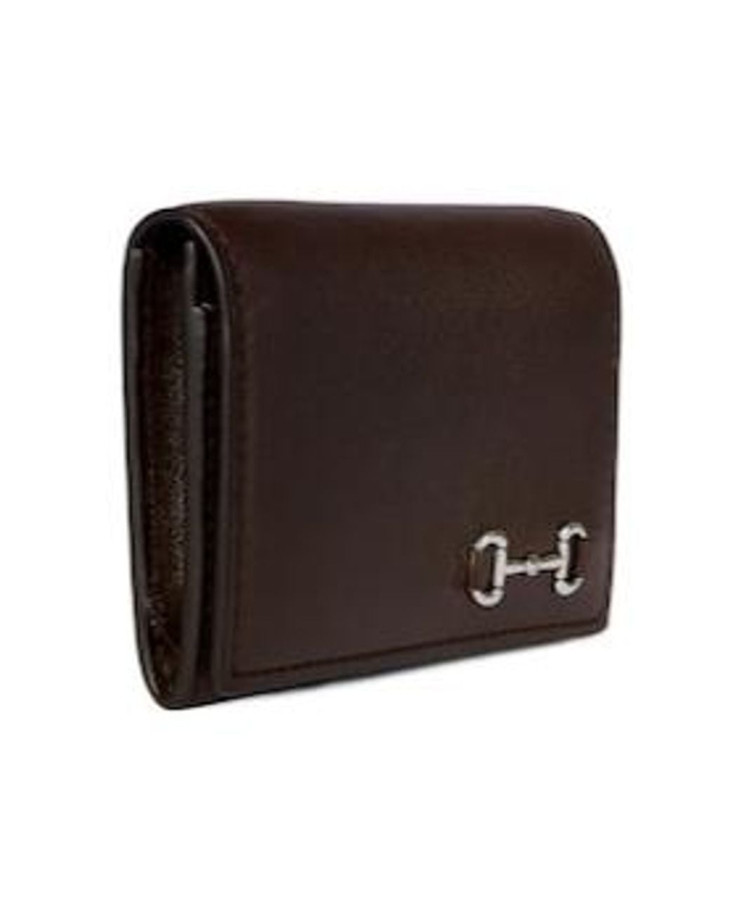 Gucci Brown Long Card Case With Horsebit for men