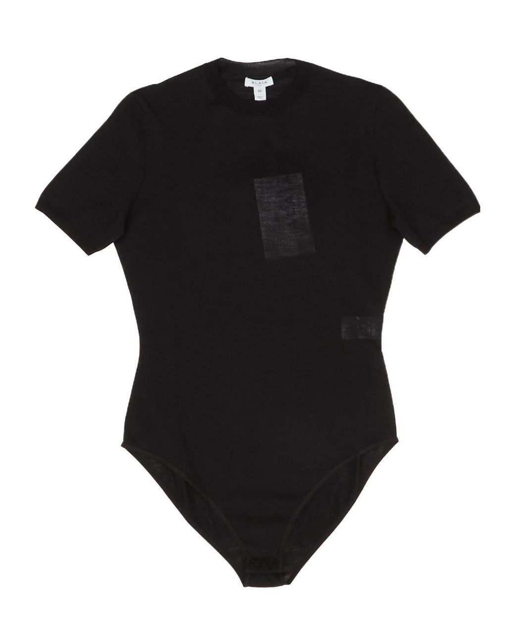Alaïa Black Short-Sleeved Bodysuit