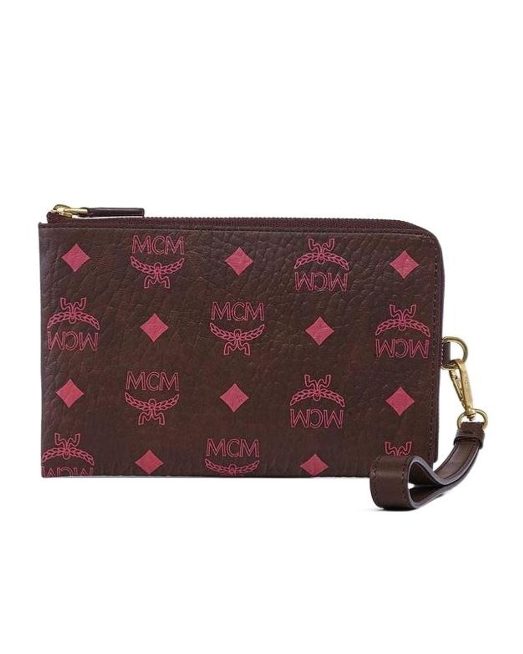 MCM Red Ottomar Travel Pouch for men