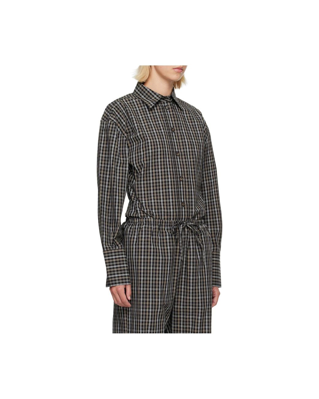 Rohe Black Checked Buttoned Shirt