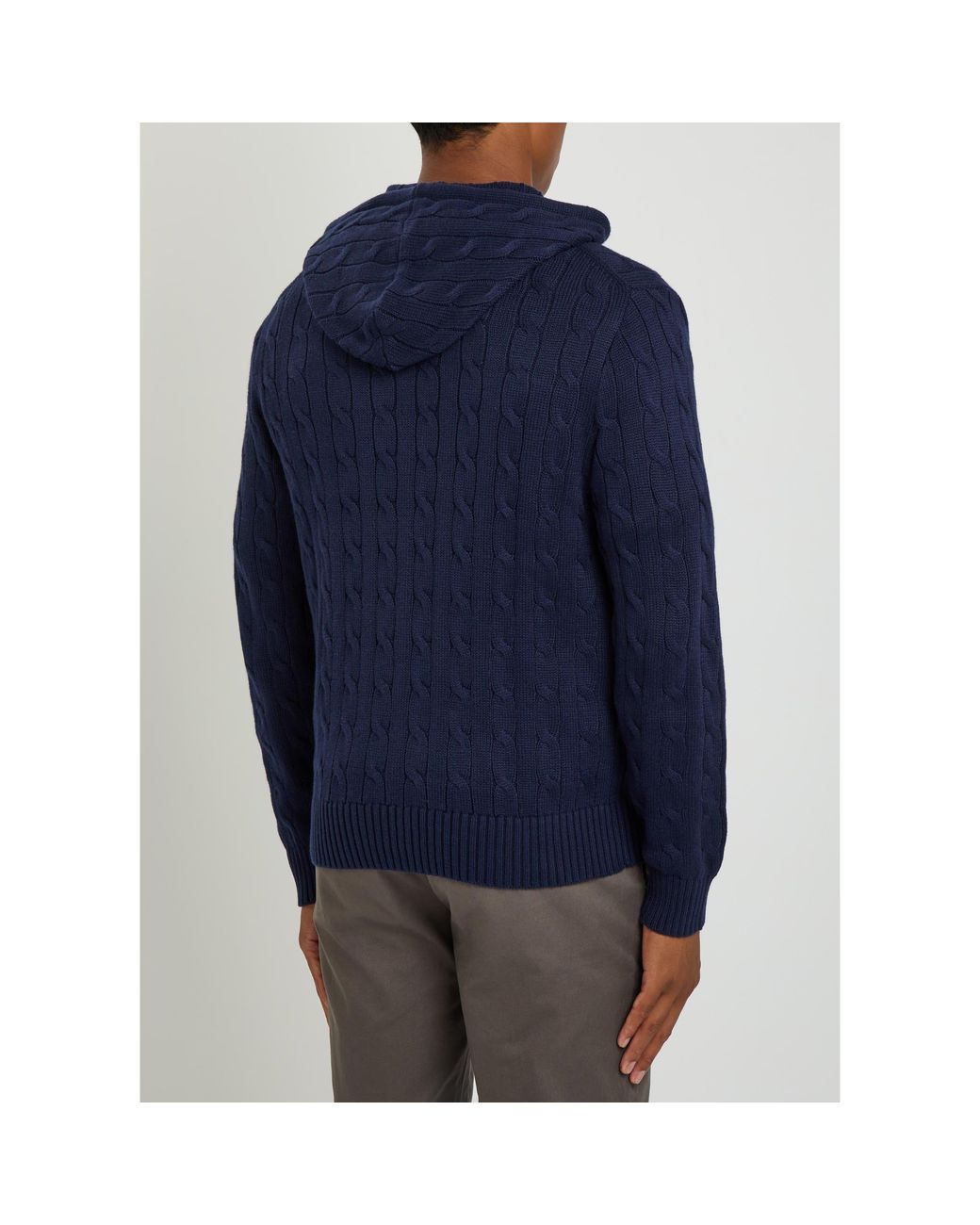 Polo Ralph Lauren Blue Cotton Hooded Sweatshirt for men