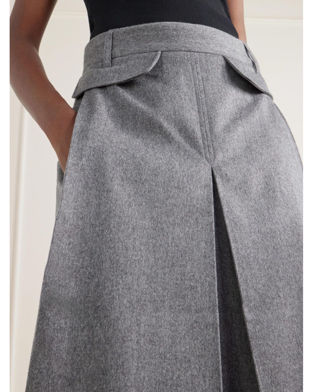 Co. Gray Waisted Midi Dress