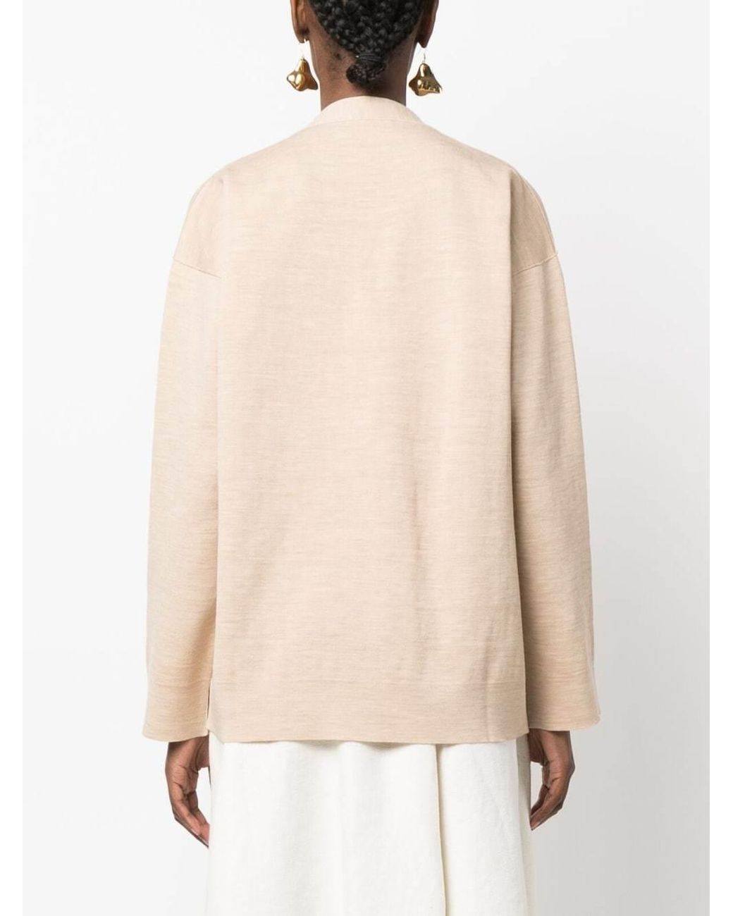 Fendi Natural Wool Cardigan