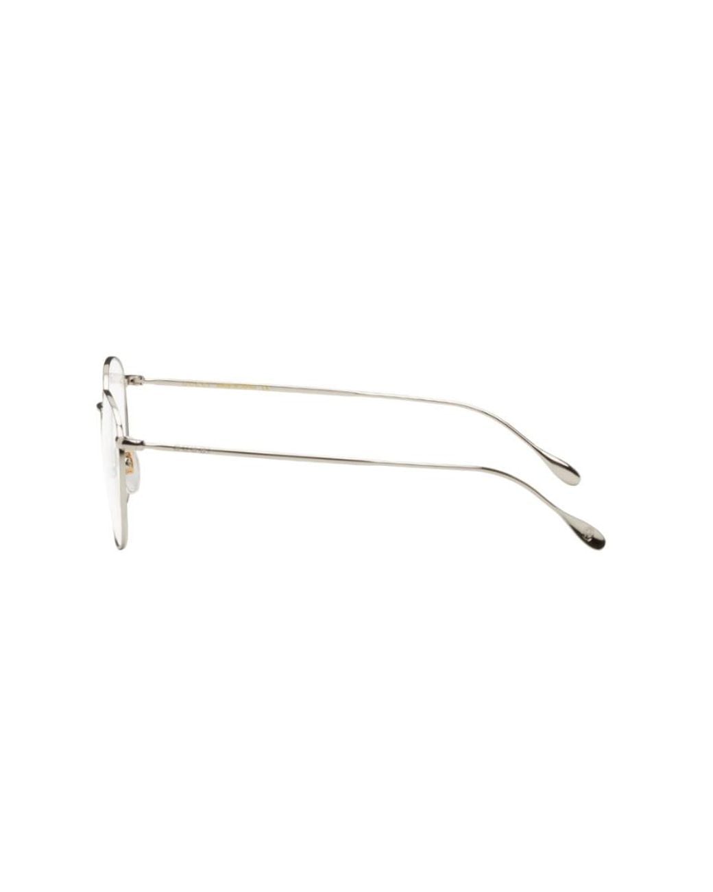 Gucci White Eyewear Round Frame Glasses for men