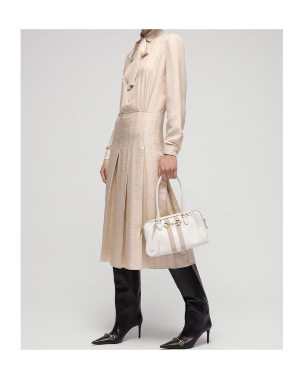 Gucci Natural Borsetto Medium Boston Bag