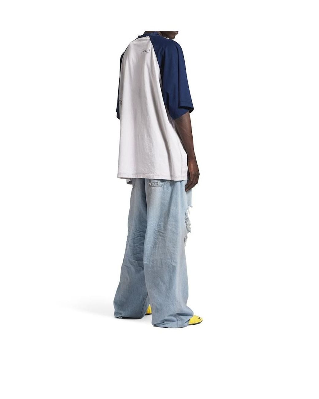 Balenciaga Blue Banana Raglan Oversized T-Shirt for men