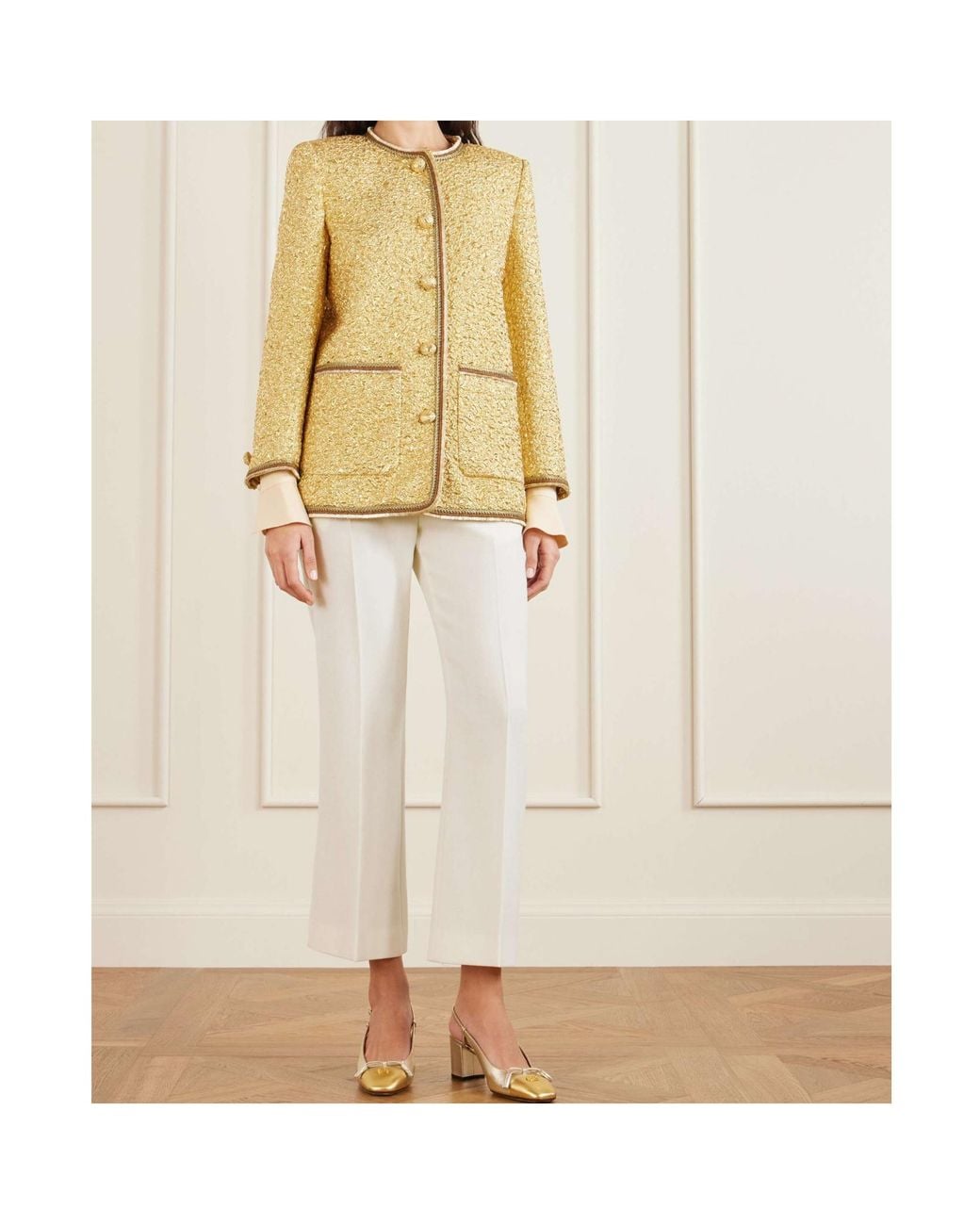 Valentino White Pleated Casual Pants
