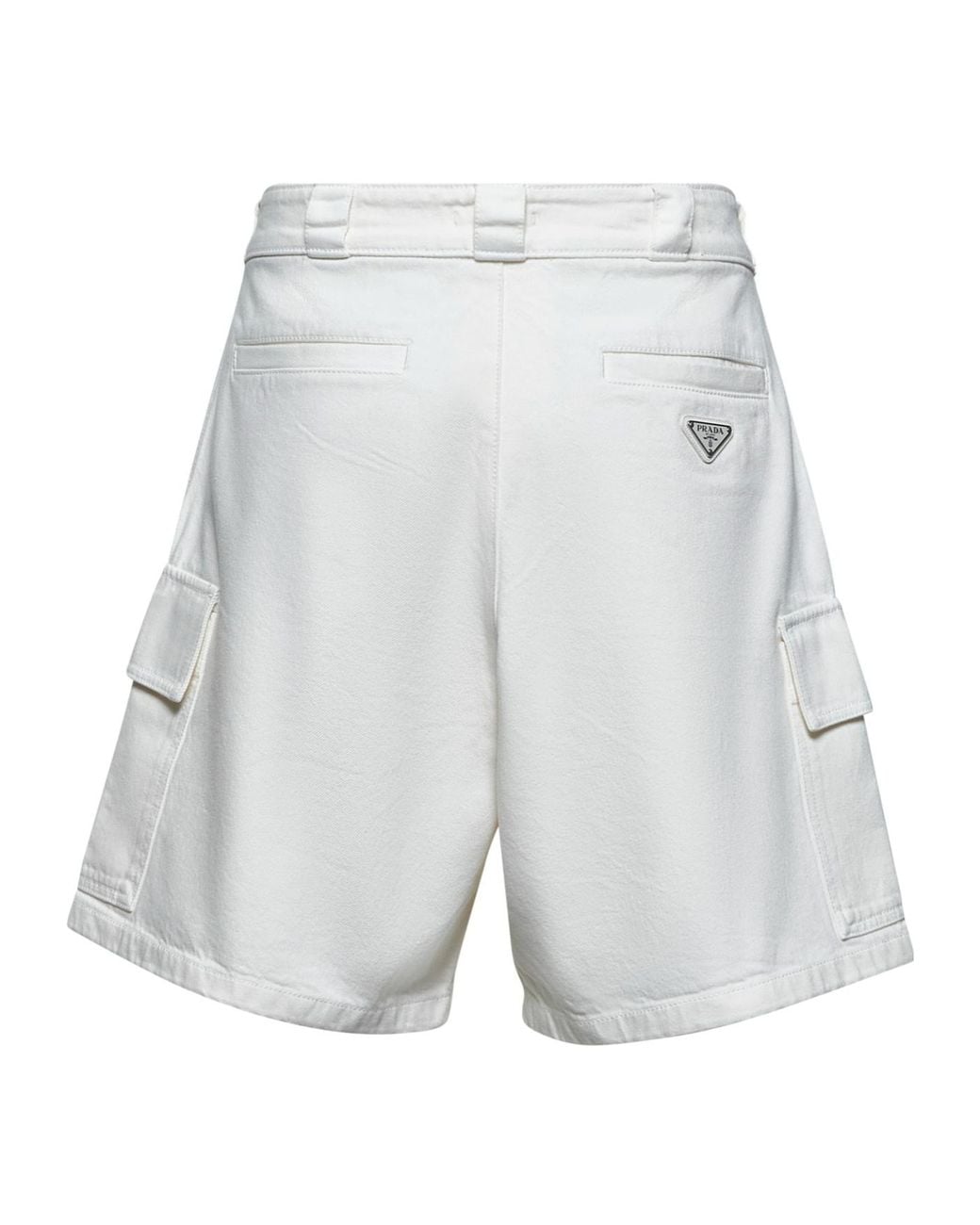Prada Gray Denim Bermuda Shorts for men