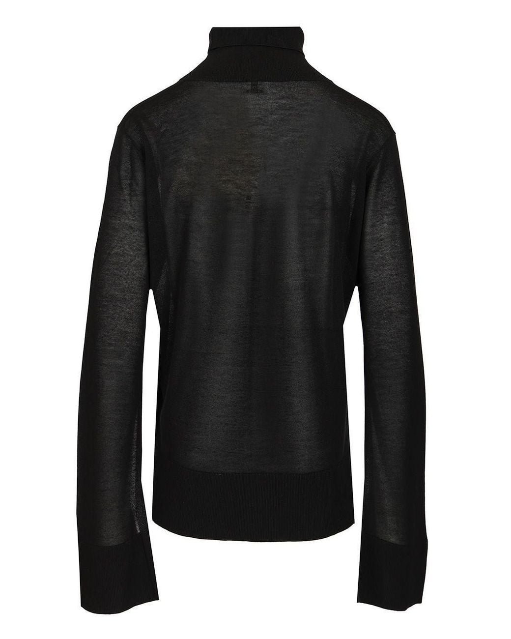Totême  Black Turtleneck With Slits On The Sleeves