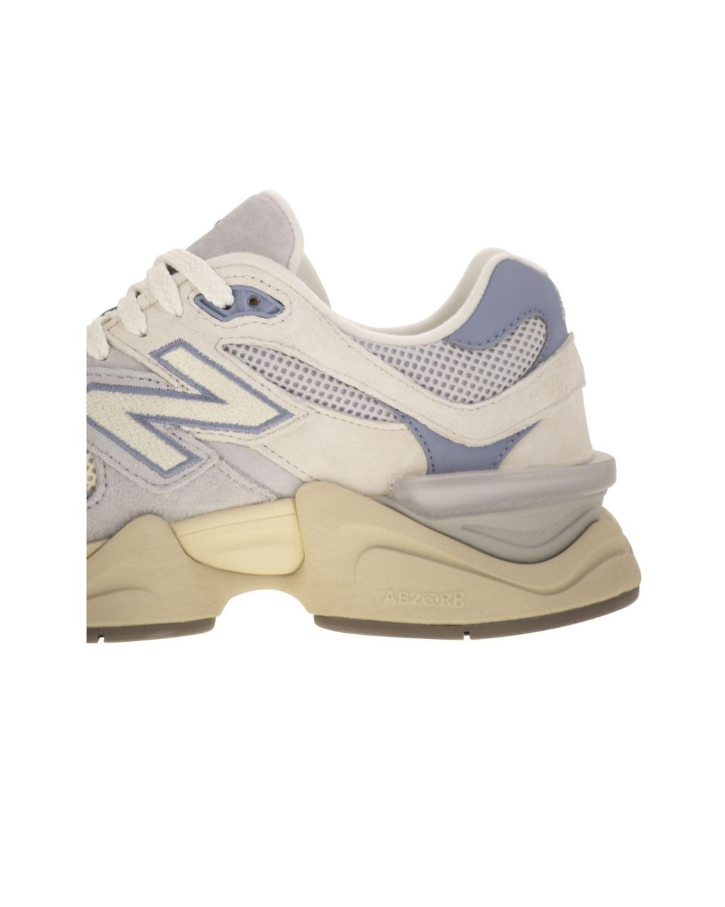 New Balance Gray 9060 Lace-Up Sneakers for men