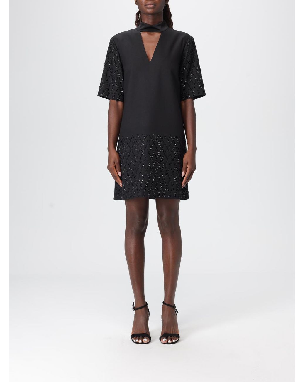 Pinko Green Embellished T-Shirt-Style Dress