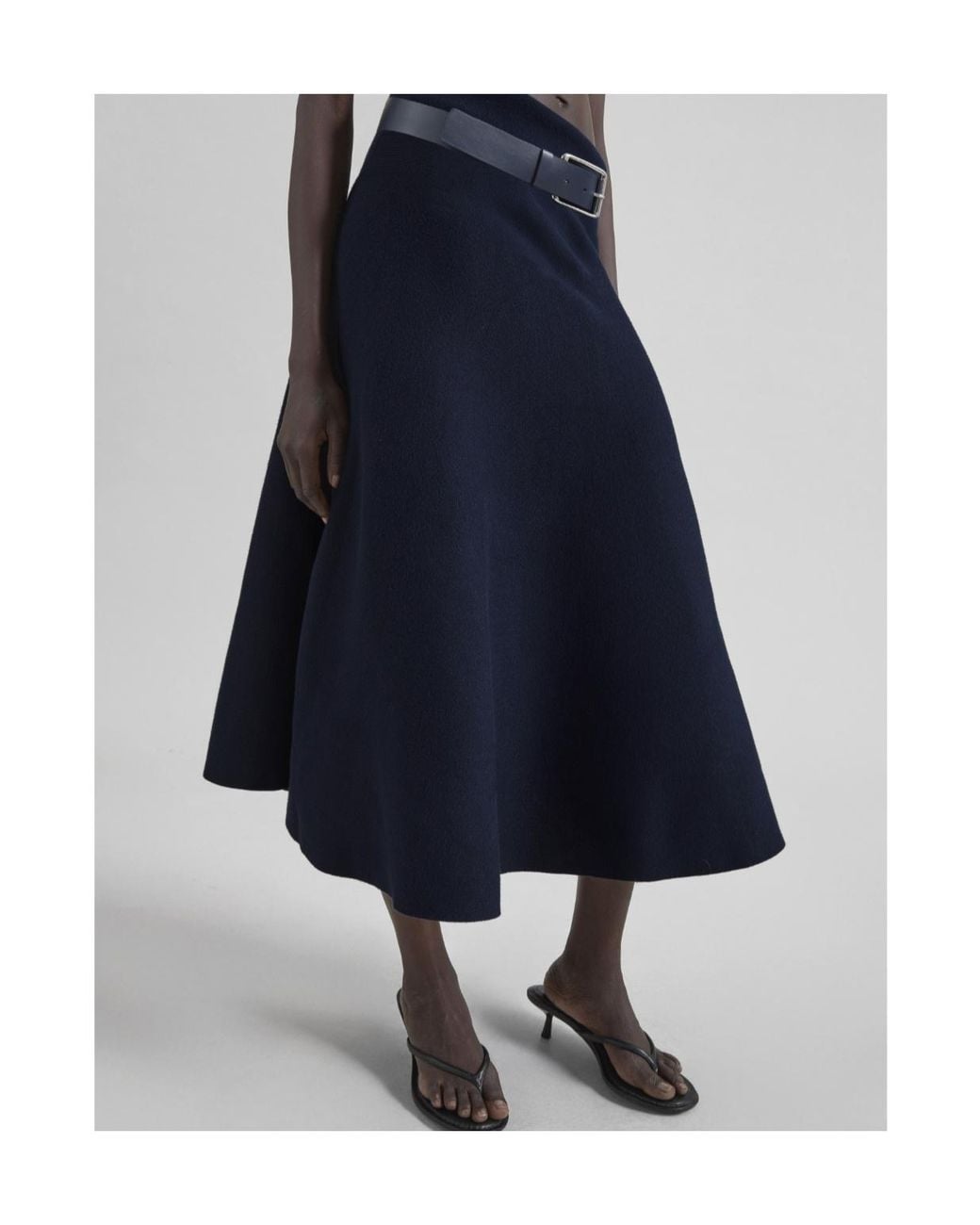 Frankie Shop Blue A-Line Knit Skirt
