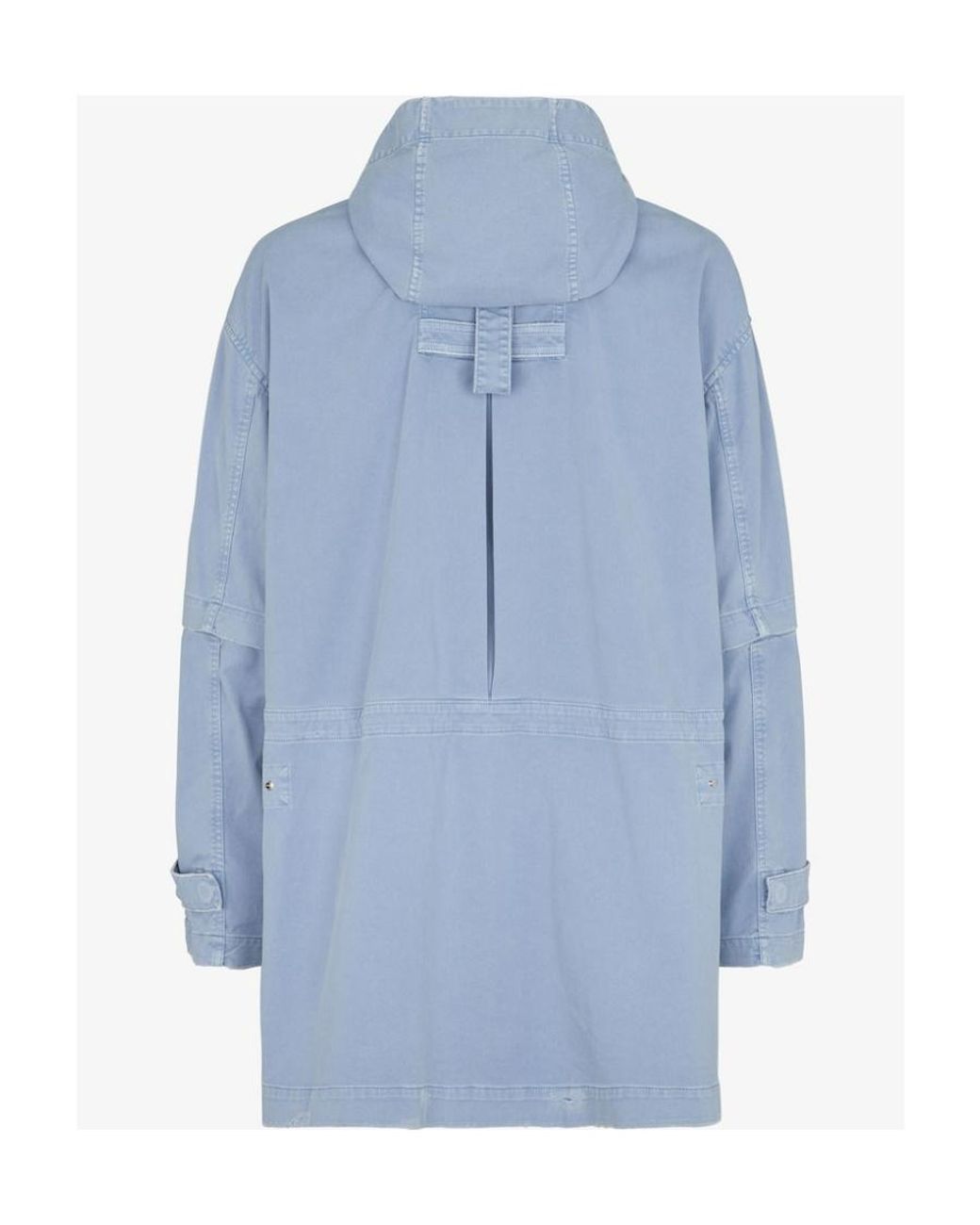 Fendi Blue Gabardine Parka for men