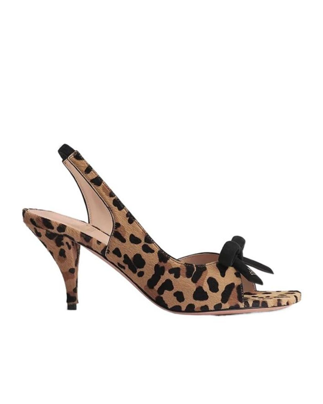 Dior Brown Bow Heeled Slingback Sandal