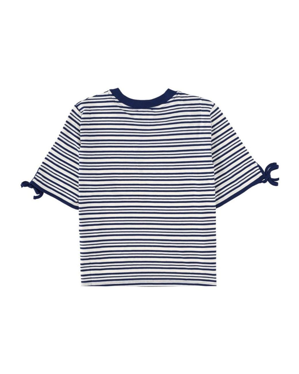 Baum und Pferdgarten Blue Tie-Sleeve Striped T-Shirt