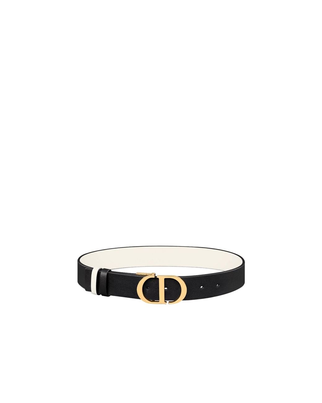 Dior White 30 Montaigne Reversible Belt