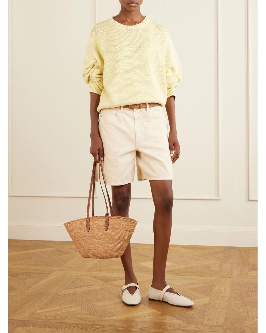 SLVRLAKE Denim Natural Square Cotton Short