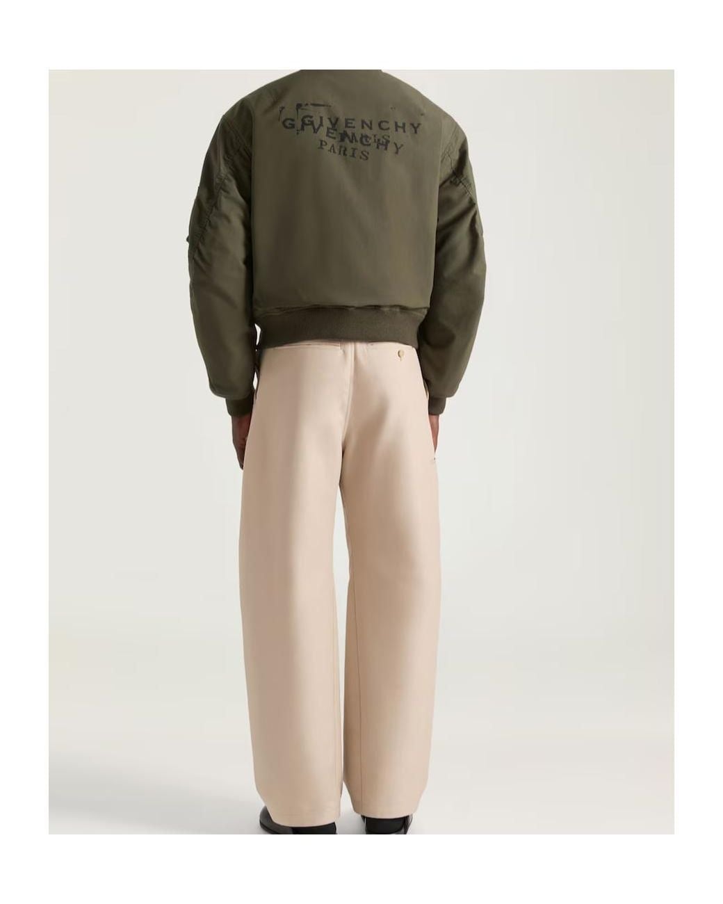 Givenchy Green Couture Seam Zip-Up Bomber Jacket for men