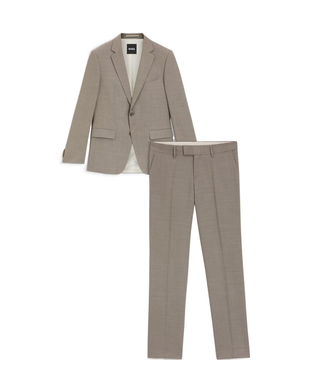 Boss Gray Two-Piece Tailored Suit for men