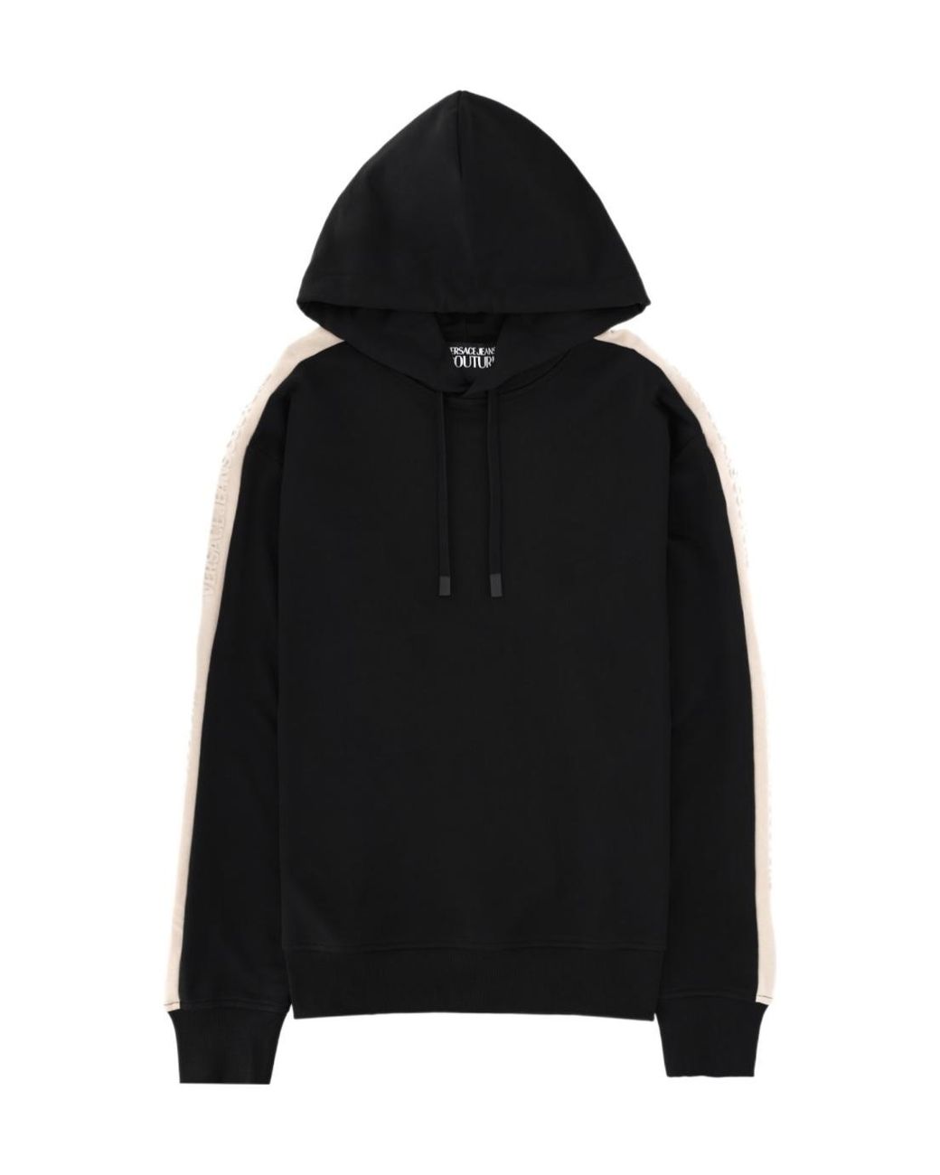 Versace Jeans Black Couture Logo Tape Hoodie for men