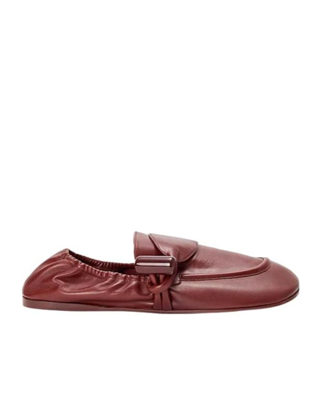 Loewe Purple Glossy Calfskin Loafers