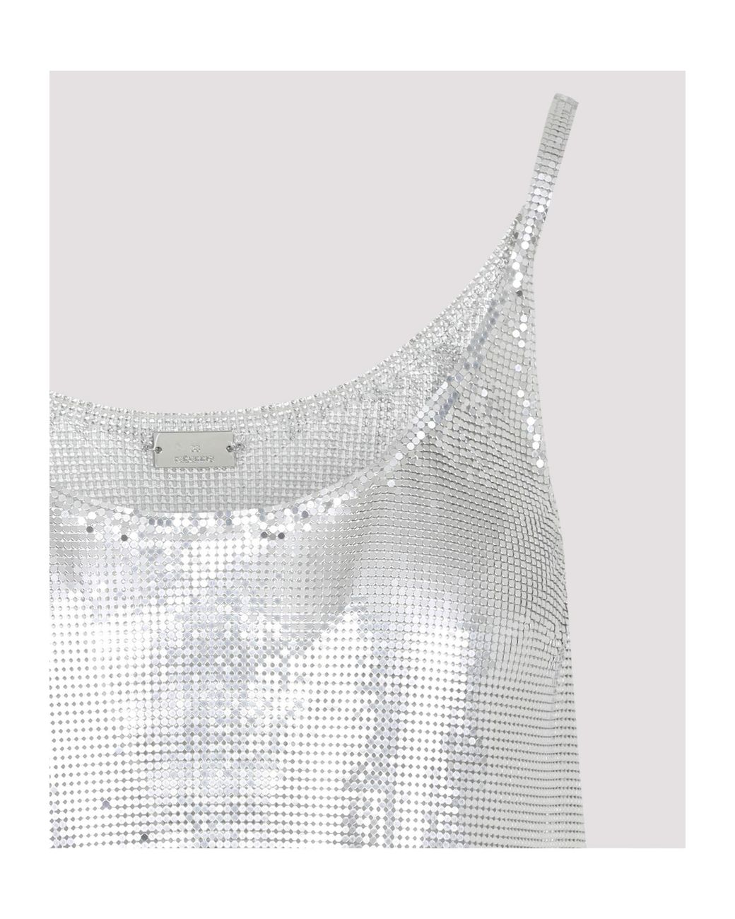 Rabanne White Embellished Sleeveless Top
