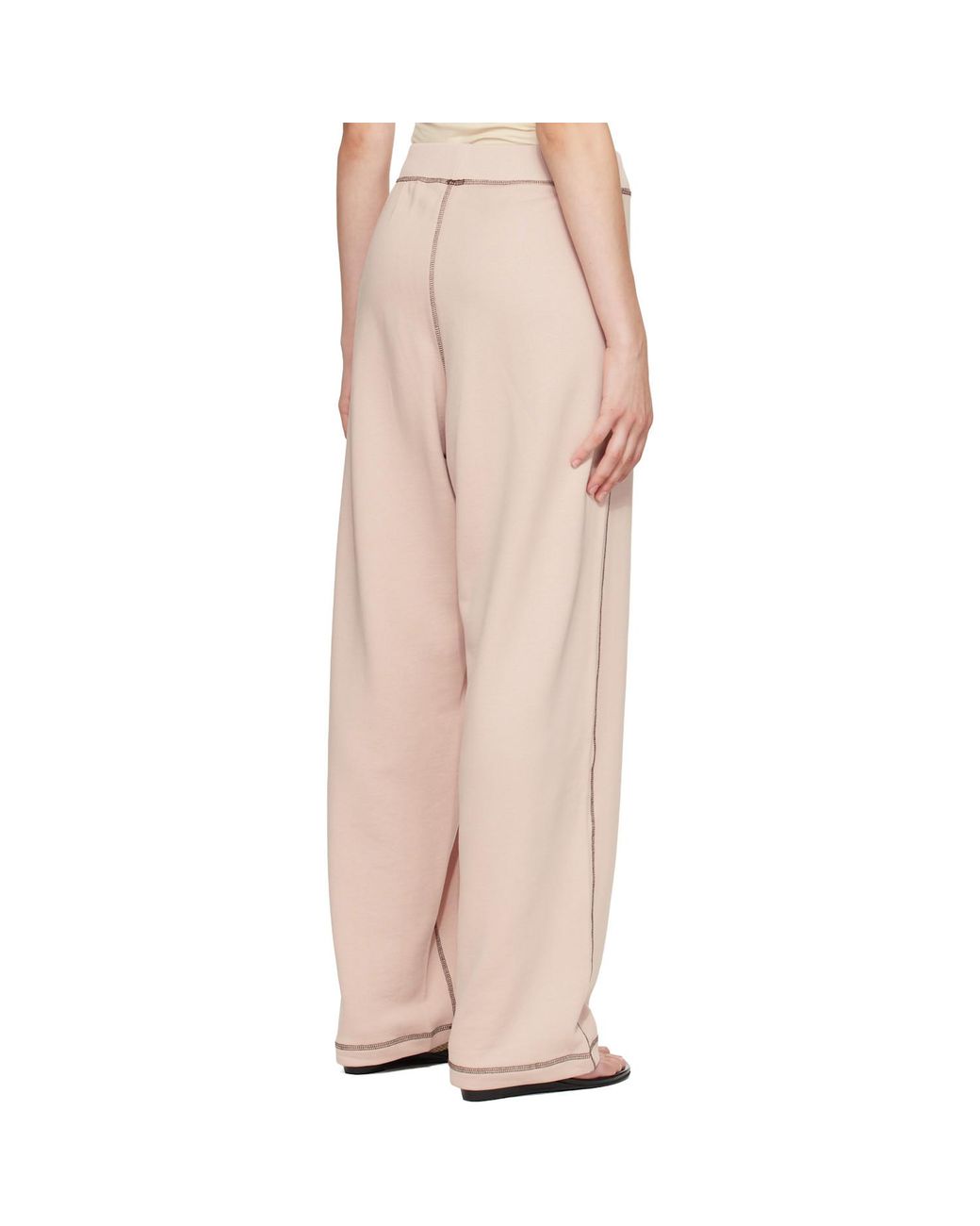 Baserange White Elastic-Waist Sweatpants