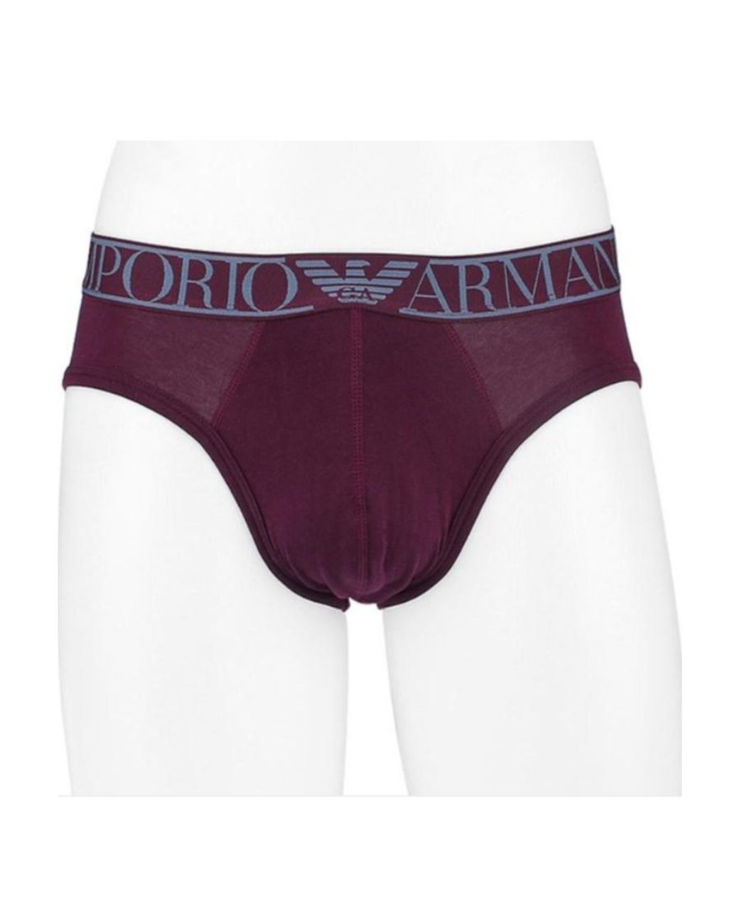 Emporio Armani Purple Logo Triangle Briefs for men