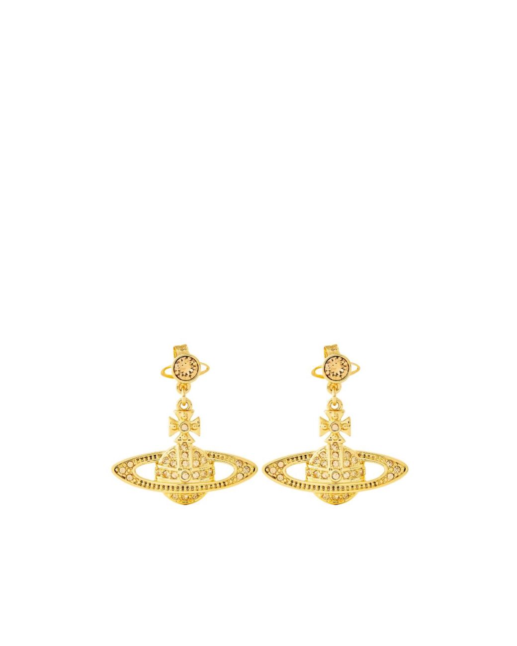 Vivienne Westwood Metallic Mini Relief Drop Earrings