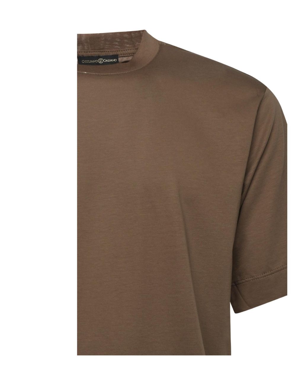 Giuliano Galiano Brown Crew Neck T-Shirt for men