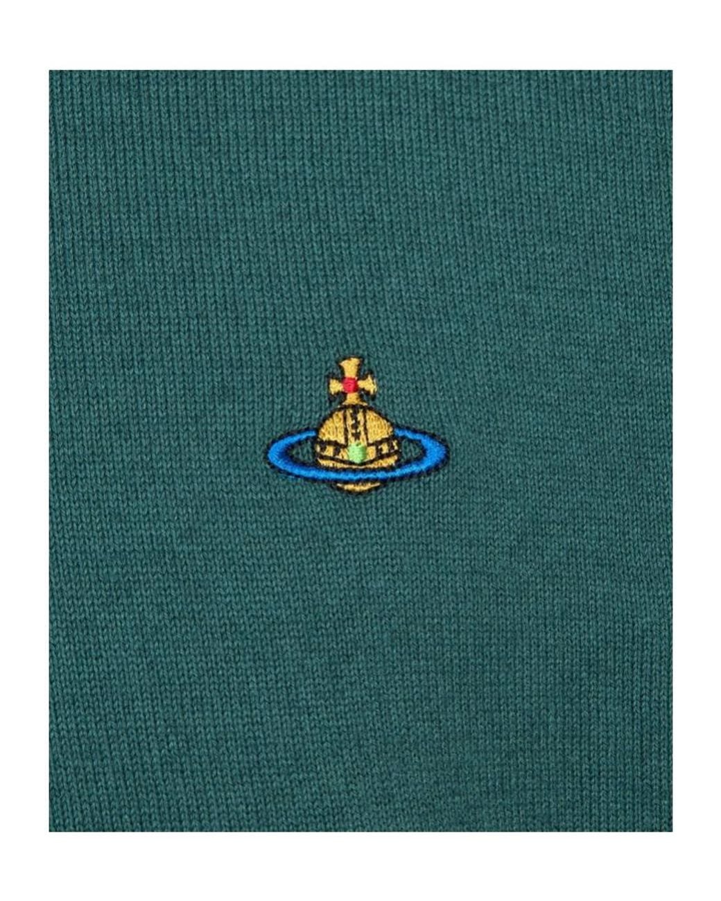 Vivienne Westwood Green Alex Orb-Embroidered Sweater for men
