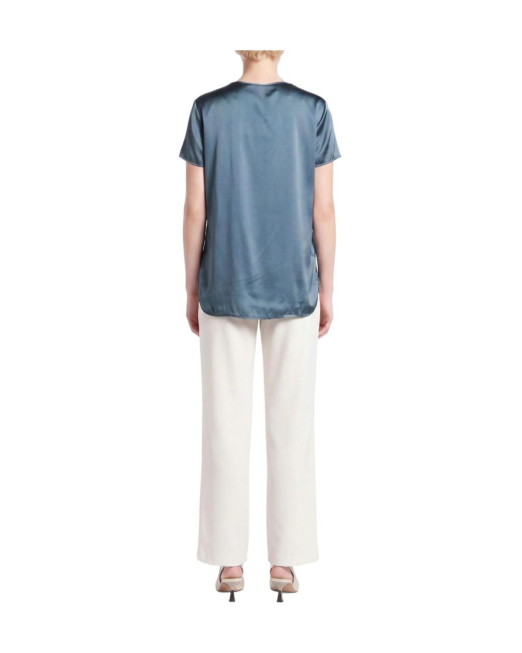 Max Mara Blue Solid Colour Tops