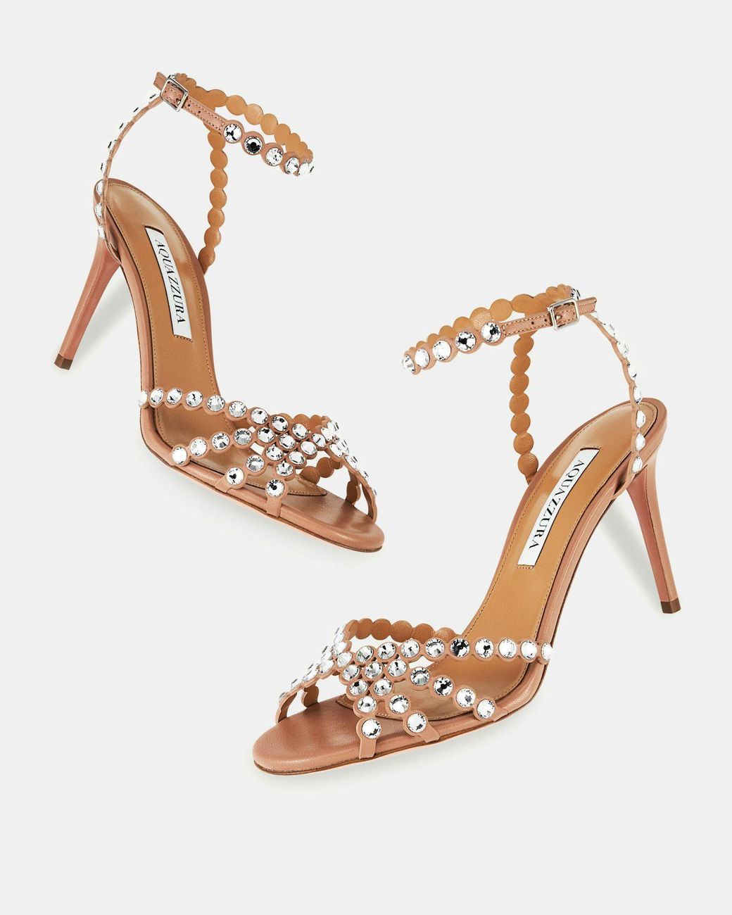 Aquazzura Metallic Tequila Embellished Heeled Sandals