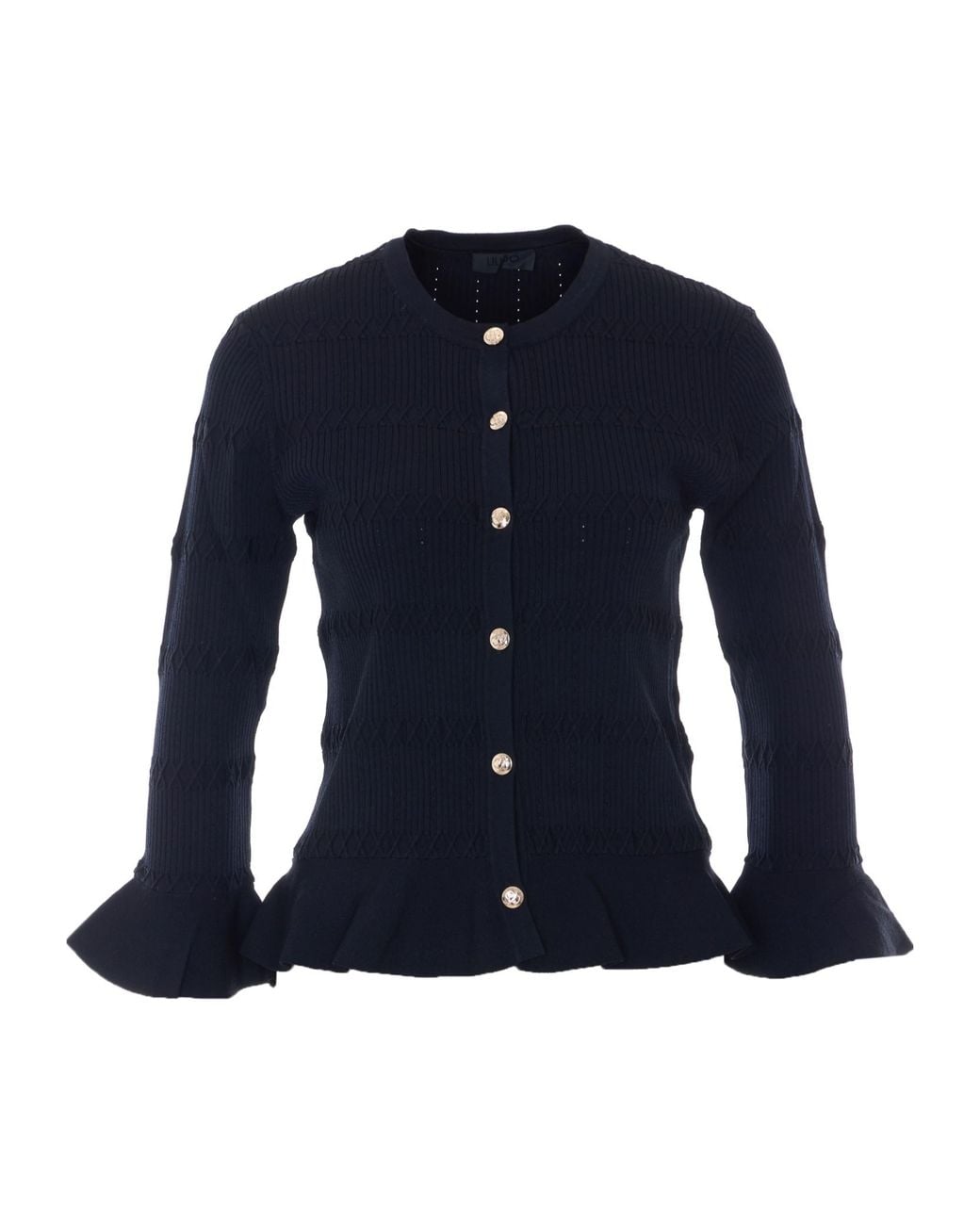 Liu Jo Blue Flounces Cardigan